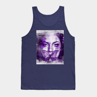 Purple Butterfly Tank Top